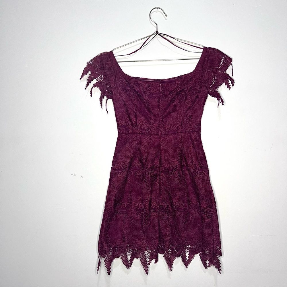 Astr Valentina Lace Off-The-Shoulder Mini Dress